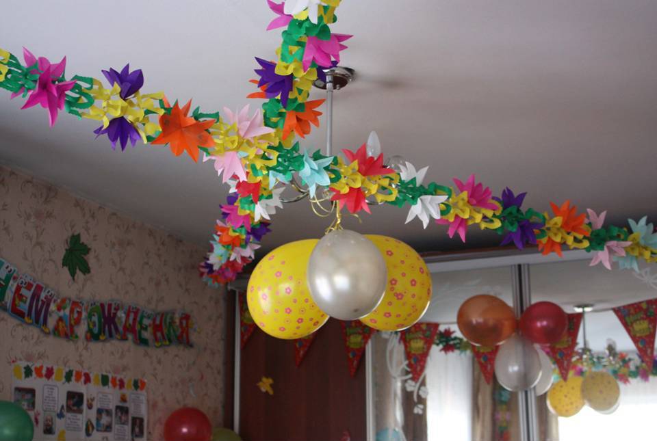 Украсить комнату на день рождения (62 фото)